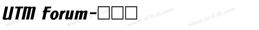 UTM Forum字体转换